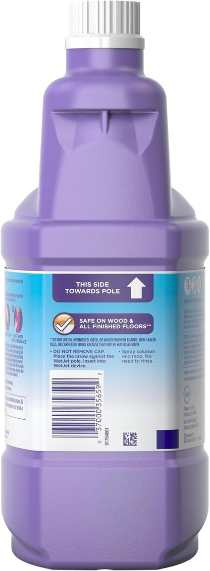 Swiffer WetJet Antibacterial Solution Refill for Floor Mopping and Cleaning, All Purpose Multi Surface Floor Cleaning Solution, Fresh Citrus Scent, 1.25 Liters
