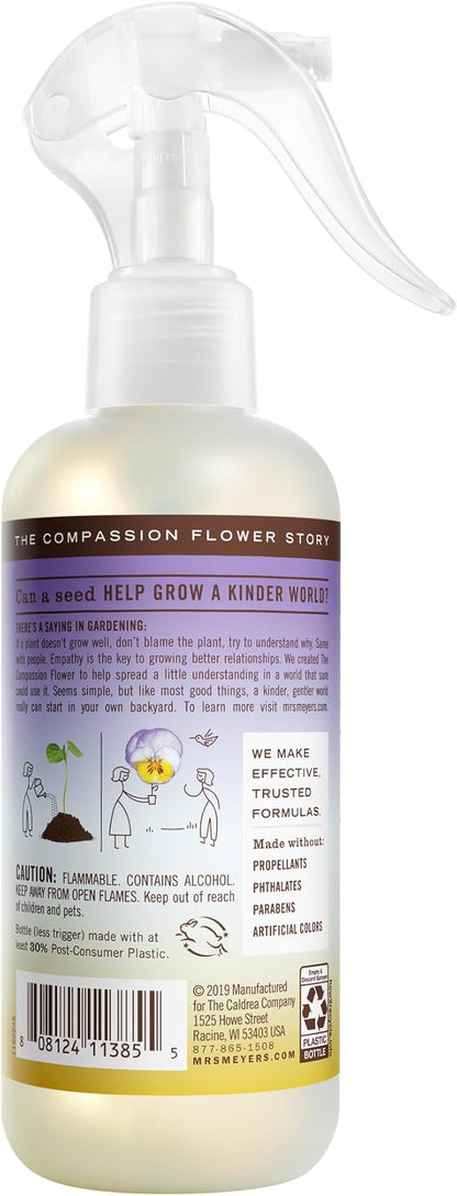 MRS. MEYER'S CLEAN DAY Room Spray, Compassion Flower Scent, 8 Fl Oz Bottle - 3 Pack