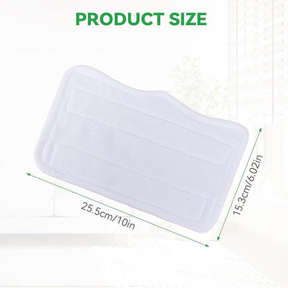 Steam Mop Pads for Shark Steam & Spray Mop S3101 S3251 SK460 SK410 S3101n2 S3250 SK435CO SK140 SK14,Washable Microfiber Cleaning Steamer Replacement Pads,White,8Pack