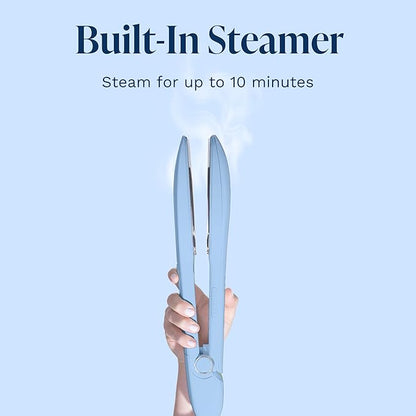 Nori Press Travel Steam Iron - Handheld Iron With Optional Steam Feature - No Ironing Board Required - Easy to Use w/ 6 Fabric Settings - Removes Wrinkles - User Manual Included -Blue