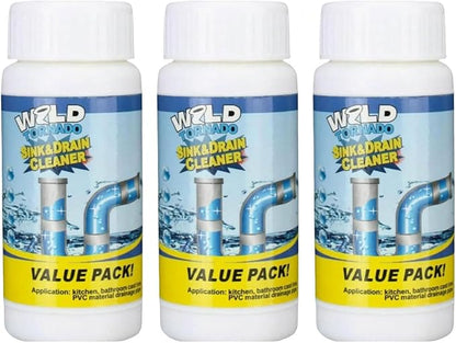 Drain Cleaner, Powerful Pipe Dredging Agent, Powerful Sink and Drains Cleaners, Drains Clog Remover for Kitchen Bathroom Toilet (3pcs)