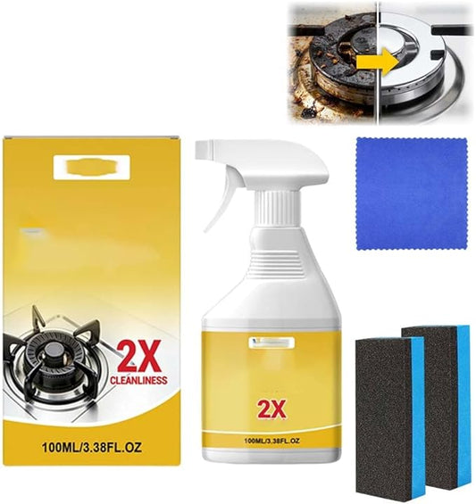 Kitchen Heavy Oil Cleaner Spray, 2026 New All Purpose Kitchens Heavy Oil Cleaning Agent Grease Remover Kitchen Degreasing Cleaning Spray for Stove, Oven, Dishwasher, Appliances (Yellow 1Pc)