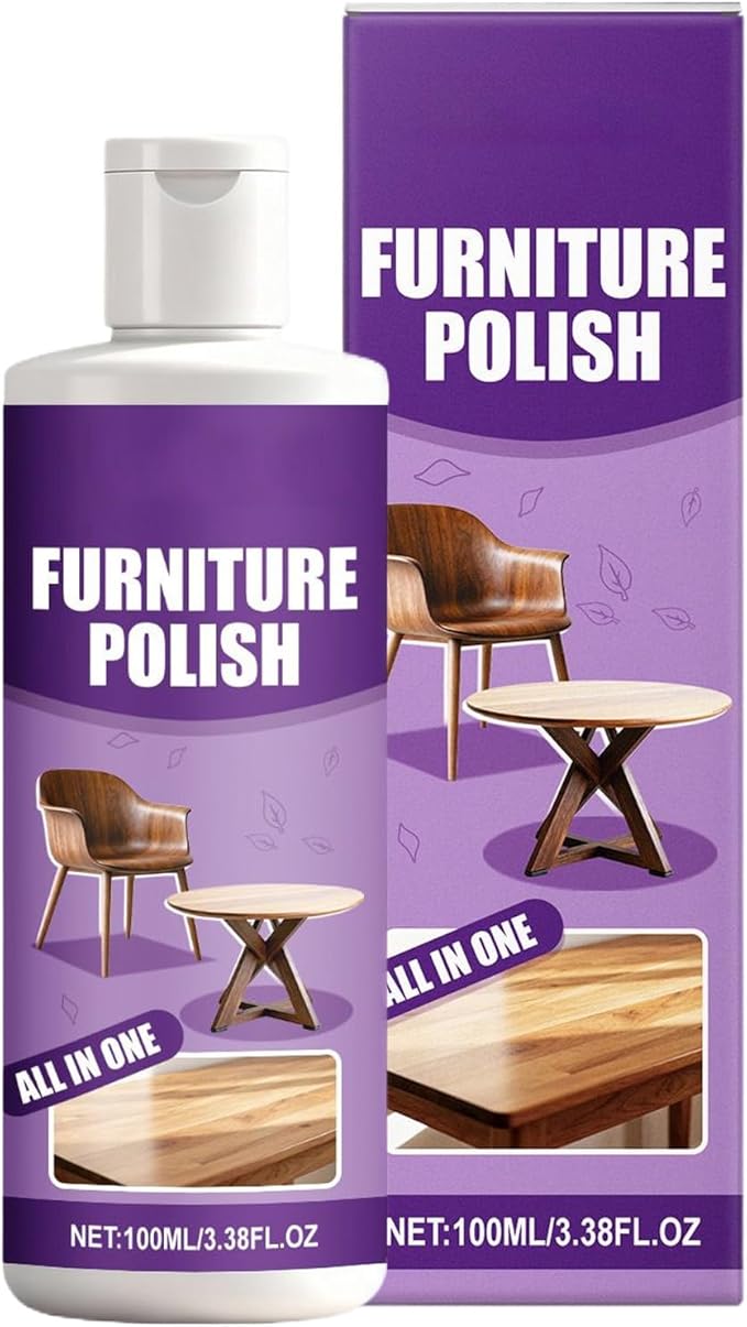 Furniture Polish Restorer - 100ml Wood Care Spray, Quick Shine Conditioner, Protective Coating for Hardwood Leather Cabinets | Household Floor Table Counter Chair Sofa Seat Maintenance Agent