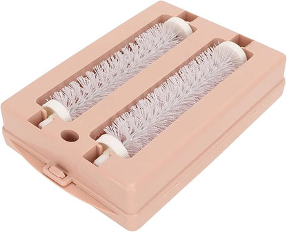 Carpet Sofa Sweeper, Double Roller Remove Debris Table Sweeper Cleansing Manual Sweeping Brush for Desktop Bed Clothes Desktop Carpet Sofa