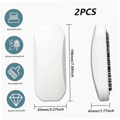 Crumb Sweeper Carpet Brush Carpet Sweeper 2PCS Handheld Rolling Ergonomic Pp Bristle Nutshell Crumb Brush Abs Cleaning Crumber for Table Bed Sofa Carpet