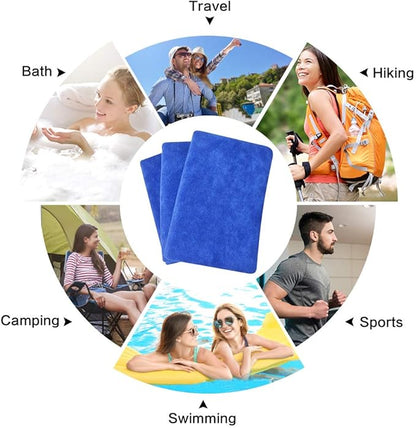 SINLAND Microfiber Gym Towels Super Absorbent Compact Travel Workout Towel Quick Dry Camping Sweat Towel for Sports Beach Swimming Backpacking Hiking and Yoga Men Women 16 Inch X 32 Inch