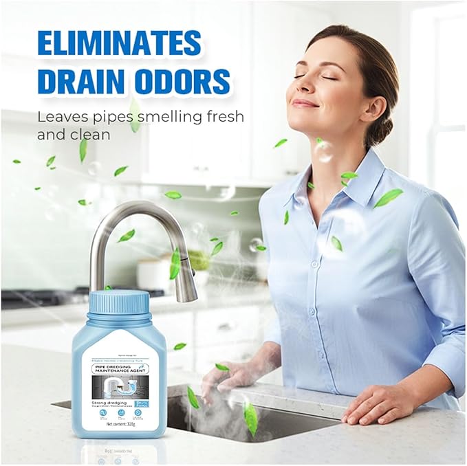 Powerful Drain & Pipe Clog Remover, Pipeline Dredging Agent, Unclog Sink Drain Cleaner for Kitchen Shower Toilet (2PCS)