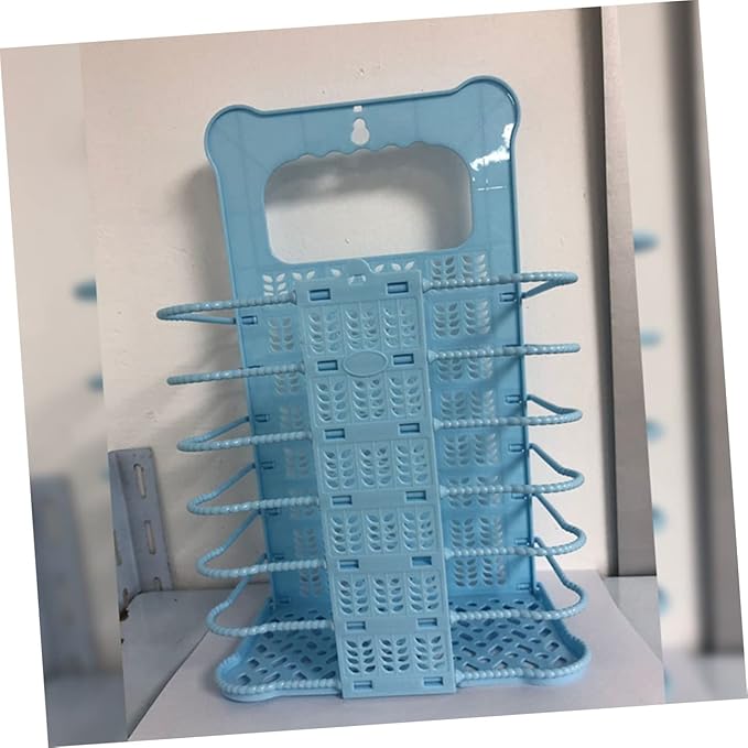 SOLUSTRE Foldable Laundry Basket Wall Mount Creative Space-Saving Clothes Storage Hamper Waterproof Plastic Organizer for Bathroom and Laundry Room