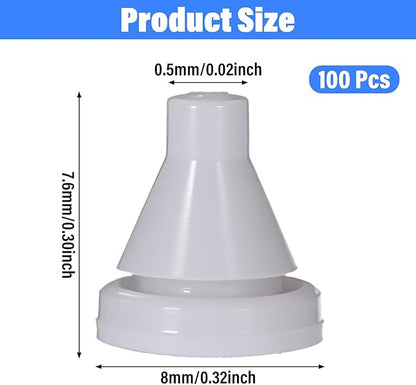 100pcs Shower Head Nozzles Replacement, Universal Silicone Spray Hole Washer Round Tips Showerhead, Sprinkler Rainfall Shower Head Handheld Spray Combo Repair Parts for Hole Diameter 0.16inch