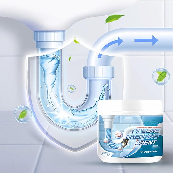 Powerful Pipe Dredging Agent, Sink Drain Cleaner for Kitchen Bathroom, Unclogging Solution for Pipes, Toilets & Showers (2)