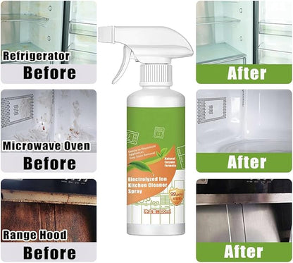 XIRUJNFD Natural Enzyme Formula to Household Appliances, Electrolyzed Ion Kitchen Cleaner Spray, Multi-Purpose Cleaner for Hold, Oven, Stove, Range Hood, Easy Cleaning Household Items (2)