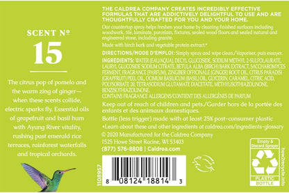Caldrea Multi-surface Countertop Spray Cleaner, Made with Vegetable Protein Extract, Ginger Pomelo, 16 oz, 3 Pack