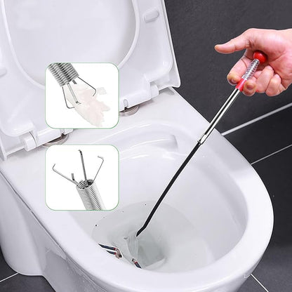 Upgraded Drain Snake, 76 inch Hair Drain Clog Remover Tool ， Sink Snake Drain Clog Remover for Sewer Kitchen Bathroom