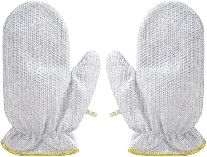 Multipurpose Dishwashing Wire Gloves, 2026 New Steel Wire Cleaning Kitchen Gloves with PVC Lining, No Fray Durable Design