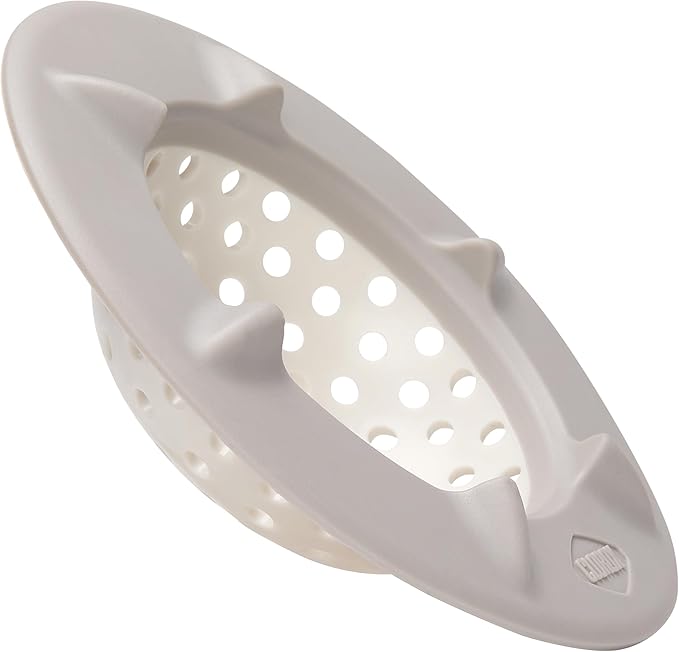 Clorox KeptClean Kitchen Waterflow Sink Strainer – Made with Recycled Materials, Prevents Clogged Drains and Water Backups, Protects Dishware, Easy Clean, 2-Pack – Almond Cream