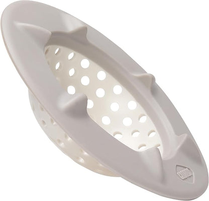 Clorox KeptClean Kitchen Waterflow Sink Strainer – Made with Recycled Materials, Prevents Clogged Drains and Water Backups, Protects Dishware, Easy Clean, 2-Pack – Almond Cream