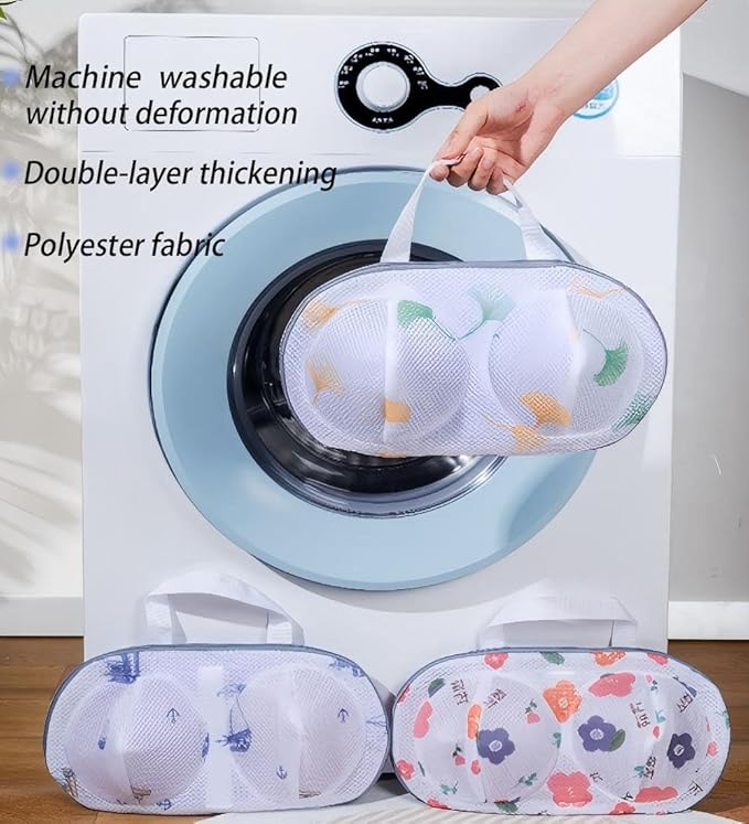 2Pcs Bra Mesh Laundry Bags for Delicates with Premium Zipper Bra Washing Bag for Laundry，Lingerie Bags for Washing Delicates underwear,integrated washing and care