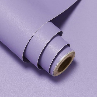 HeloHo Purple Wallpaper Solid Color Peel and Stick Wallpaper 394"X15.7" Purple Contact Paper for Bedroom Self-Adhesive Removable Renter Friendly Wall Paper for Wall Furniture Cabinet Covering Vinyl