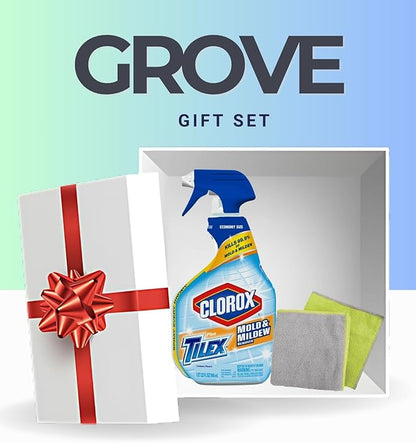 Plus Tilex Remover With Bleach 32 Oz Bundle With Microfiber Cleaning Cloth For Bathroom Surface Spray Routines & Stain-Lifting Tasks — Gift Set (2 Items)