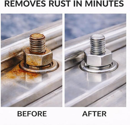 Stainless Steel Rust Remover – NSF Approved Non-Toxic Rust Stain Remover for Stainless Steel Appliances, Sinks, Grills, Marine Hardware & Commercial Equipment (4 oz)