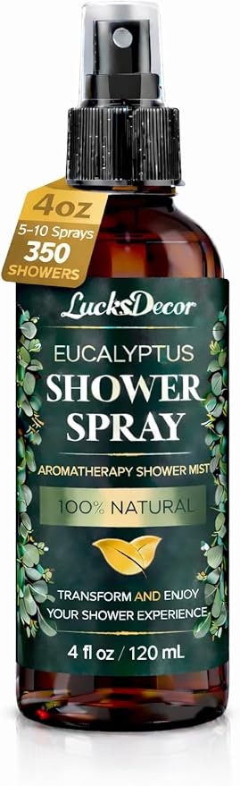 Eucalyptus Shower Spray 4oz – Aromatherapy Shower Mist, Spa and Sauna Inspired Shower Steamer Alternative for Refreshing, Relaxing Showers - Bath Oil Spray Bath Eucalyptus Essential Oil