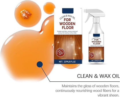 Wood Floor Polish and Restorer - 8 fl.OZ- High-Traffic Hardwood Floor, Natural Shine, Removes Scratches, Leaves Protective Layer Hardwood Floor Cleaner and Polish Restorer Combo