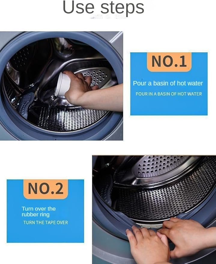 Washing Machine Cleaning Brush Cleaner 2 Packs Front Load Washer Cleaner Brush Drum Washing Machine Cleaning Tools with Storage Hook