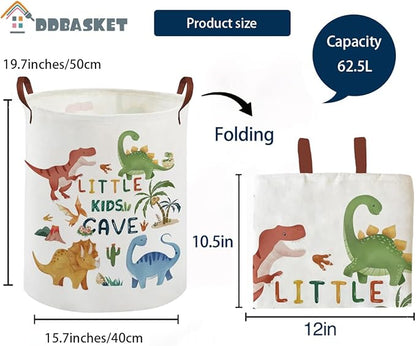 Kids Laundry Basket Animal Hamper for Nursery Dinosaur Hamper Cute Kids Storage Bin Organizer Room Decor for Home(Dinosaur)