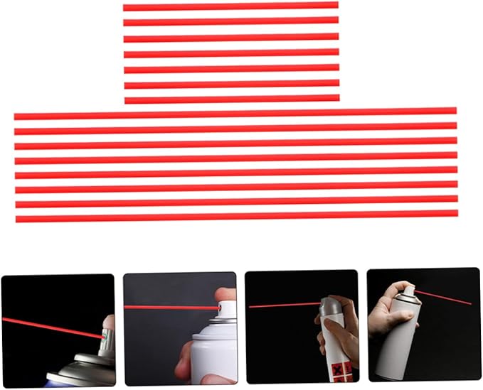 40pcs Rust Remover Lubricant Spray Can Tube Plastic Nozzle Extensions for Aerosol Cans Red Tube Sprayer