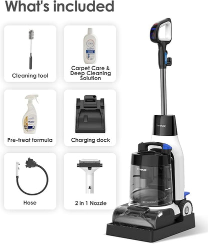 Tineco CARPET ONE Cruiser Smart Carpet Cleaner, Self-Cleaning and FlashDry, Deep Cleaning for Pet, Carpet and Upholstery, 167℉ PowerDry, 130W Powerful suction SmoothPower