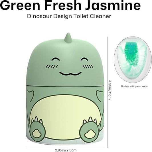 Toilet Bowl Cleaners Automatic Toilet Cleaner for Inside the Bowl Bathroom Toilet Tank Cleaner Dinosaur Shape Design Household with Rope Toulet Cleaning Supplies - Green Jasmine