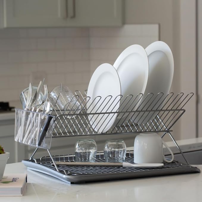 Better Houseware Drain Boards for Kitchen Counter White Dish Drain Board Shields Countertops from Water Damage, Space Efficient 19.5"x15.5"x1.25"