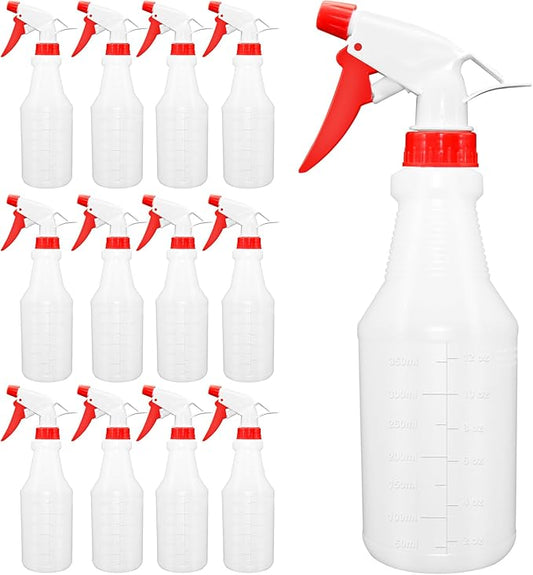12 Pcs Spray Bottles for Cleaning,Refillable Empty Spray Bottles for Cleaning Solutions, 16 Oz Spray Bottle for Garden, Plants, Water, Kitchen and Commercial