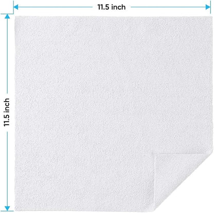 HOMEXCEL White Microfiber Cleaning Cloths, 20 Pack Cleaning Rags - Lint Free & Scratch-Free Microfiber Towels for Cars, House & Kitchen, Absorbent Cleaning Towels, 11.5 x 11.5 Inch