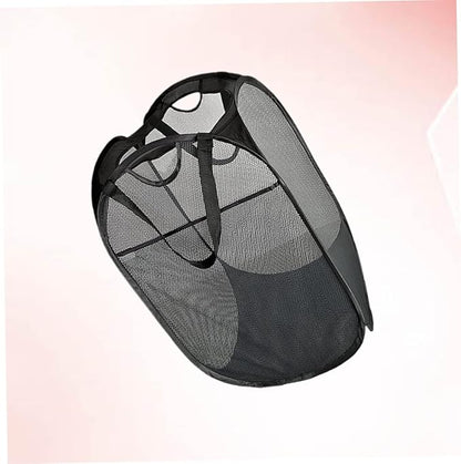 Folding Laundry Basket Square Collapsible Storage Container for Clothes Capacity Black Clothes Hamper for Home College Dorm and Travel
