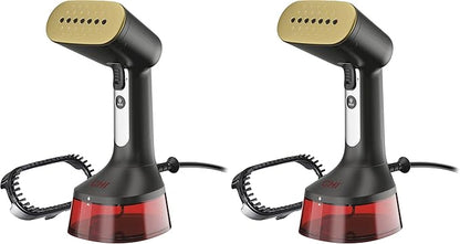 CHI Handheld Garment Steamer for Clothes, 2 Continuous Steam Modes, Full-Size 300 ml Capacity Water Tank, Ergonomic Handle, Vacation Essentials, 1600 Watts, 10’ Cord, Red (11590) (Pack of 2)