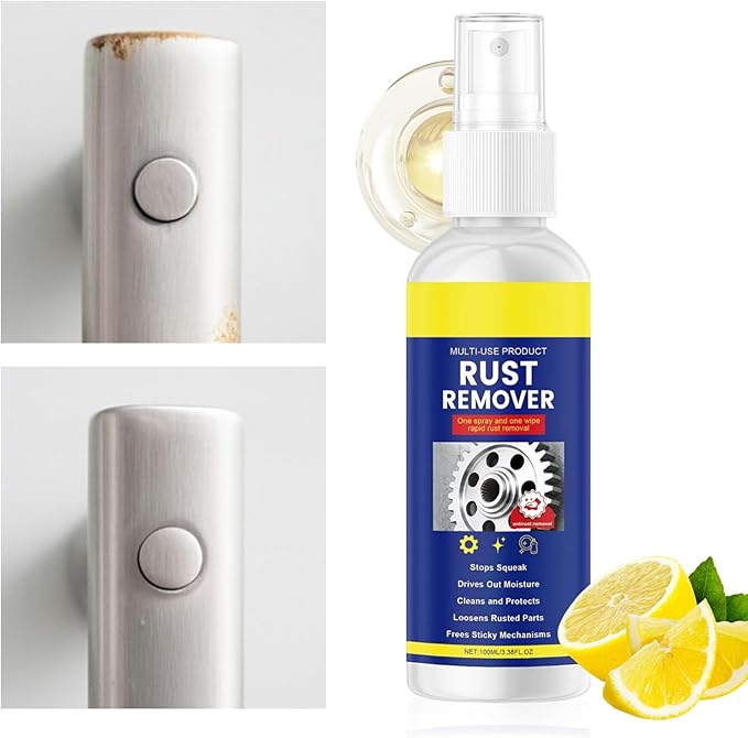 Rust Remover Cleaner – Multi Purpose Metal Cleaner, Stain Removal and Shine Agent | Cleaning Accessory For Daily Rust Prevention Care Maintenance