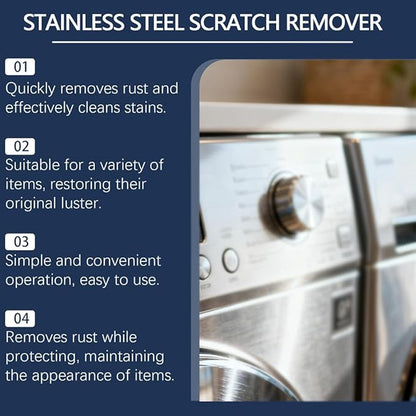 Stainless Steel Scratch Remover Kit, 100g/3.530z Rust Remover for Metal, Multi-purpose Powerful Rust Remover, Easy to Sprays, For Oven, Appliances, Sink, Cookware (3PCS)