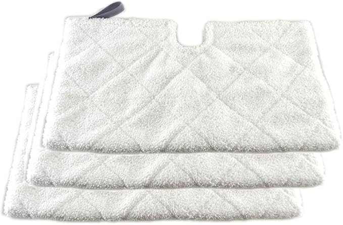 3 Pocket Steam Mop Pads Double-Sided Rectangle Microfiber Refill Pad for Shark Euro Pro Mops S3500 Series,S2902,S3455K,S3501,S3550,S3601,S3801,S3901,S4601,S4701,S4701D,SE450（White）