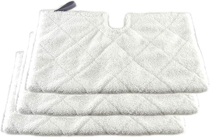 3 Pocket Steam Mop Pads Double-Sided Rectangle Microfiber Refill Pad for Shark Euro Pro Mops S3500 Series,S2902,S3455K,S3501,S3550,S3601,S3801,S3901,S4601,S4701,S4701D,SE450（White）