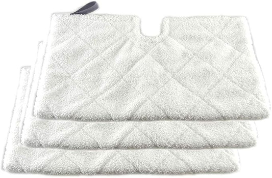 3 Pocket Steam Mop Pads Double-Sided Rectangle Microfiber Refill Pad for Shark Euro Pro Mops S3500 Series,S2902,S3455K,S3501,S3550,S3601,S3801,S3901,S4601,S4701,S4701D,SE450（White）