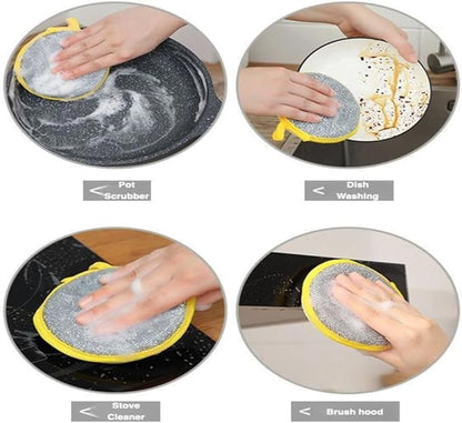 Double Sided Dishwashing Sponge, Premium Kitchen Cleaning Tools with Dual-Action Scrubber, Non-Scratch Sponge for Pots, Pans & Dishes