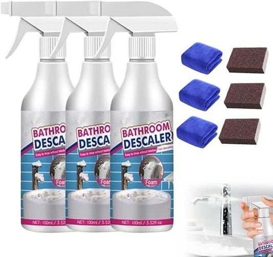 Bathroom Descaler Cleaner, 2025 Upgraded Multipurpose Stubborn Stains Cleaner, Bathroom Descaler Cleaners, Bathrooms Cleaning Foam Spray for Kitchen Bath Sink Glass (1) (3)