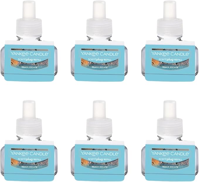 Yankee Candle ScentPlug Refill, Beach Escape (Pack of 6)