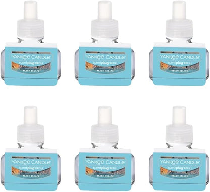 Yankee Candle ScentPlug Refill, Beach Escape (Pack of 6)