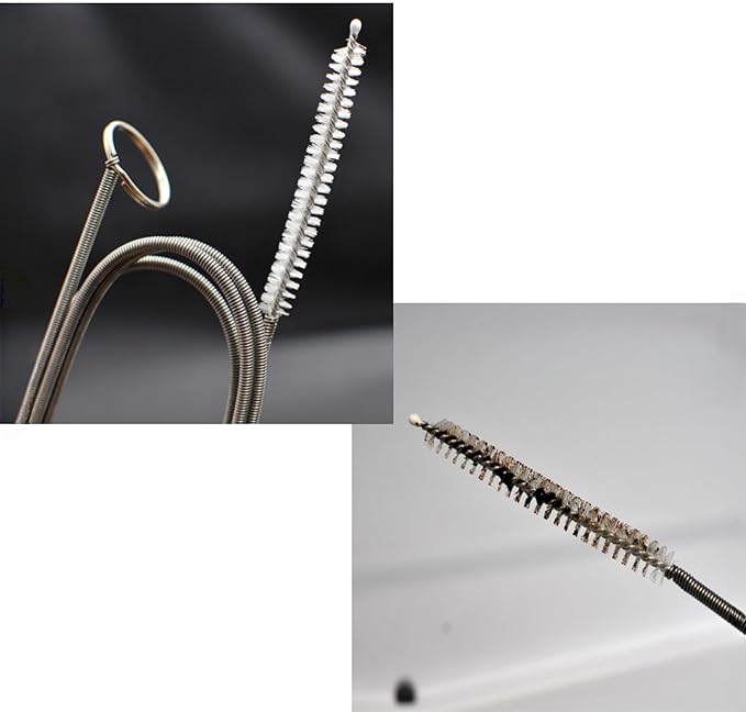 10 PCS Refrigerator Drain Cleaning Tool Include 1.5m Flexible Refrigerator Scrub Brush Flexible Feeding Tube Brush,Syringe Shovel Plug Rod, Water Dispenser Cleaning Kit