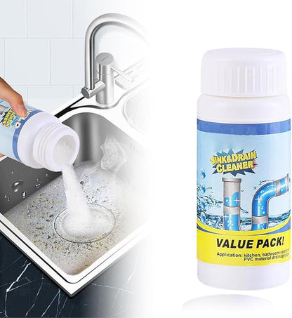 2026 New Sink Drain Cleaner, Multi-functional Sink and Drain Cleaner Powder Cleaning, Drains Foam Cleaner, Powerful Pipe Dredging Agent for Home Kitchen Toilet (1Pc)