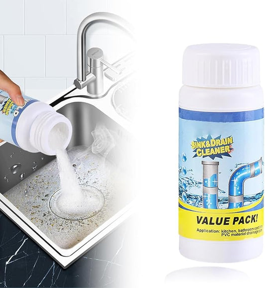 2026 New Sink Drain Cleaner, Multi-functional Sink and Drain Cleaner Powder Cleaning, Drains Foam Cleaner, Powerful Pipe Dredging Agent for Home Kitchen Toilet (1Pc)