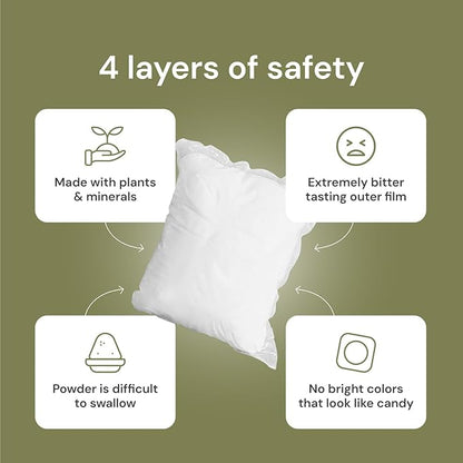Grab Green Stoneworks Laundry Detergent Pods and Dryer Sheet Bundle, 50 Count Pods and 80 Dryer Sheets, Unscented, Plant and Mineral Based Laundry Care Set