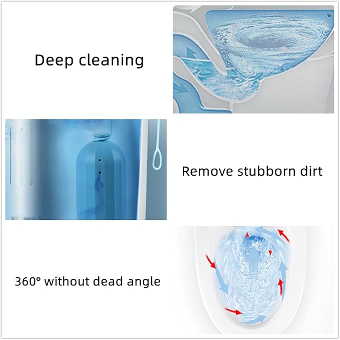 Toilet Cleaner,Toilet Bowl Cleaners Gel Bottle Kit, Automatic Toilets Bowl Cleaning Bottle With Odor Removal,Concentrated All-Purpose Stain Fighter Keep,Deep Clean Agent Tablets Block (1 PCS)